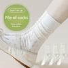 Women's Summer Pure Cotton Perforated Mesh Breathable Pile Socks