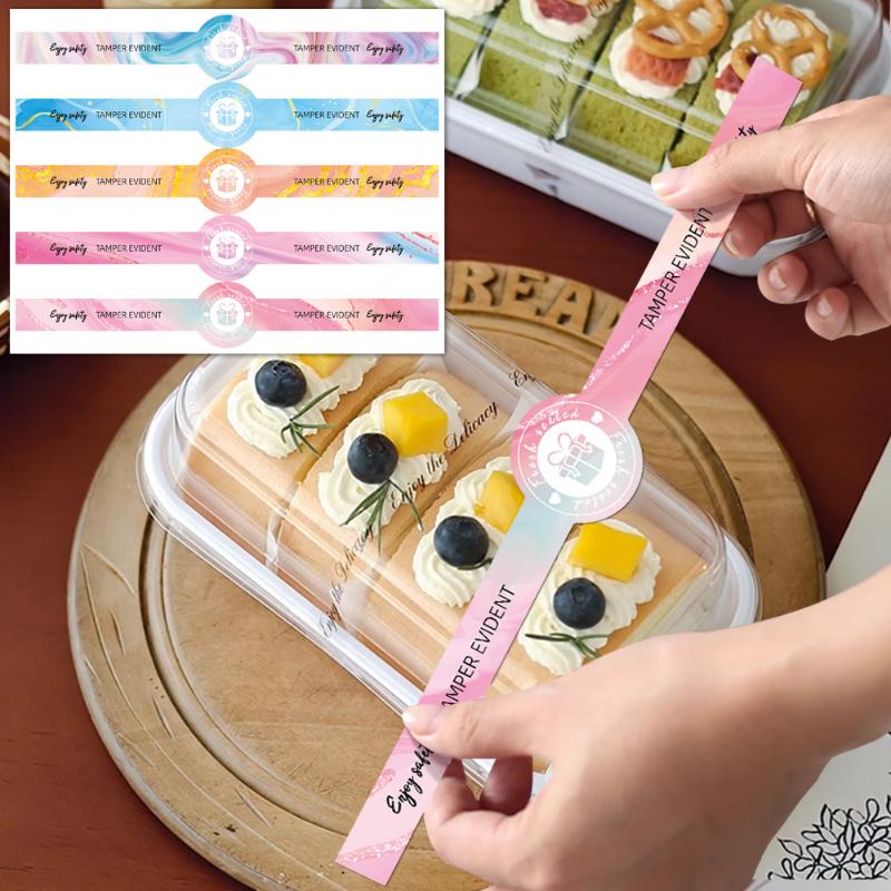 50/100Pcs New Handmade Stickers Food Label Self-Adhesive Long Label Packaging Sealing Labels Stickers Party Cake Baking Labels