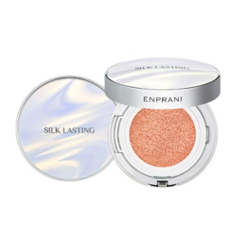 ENPRANI Silk Lasting UV Tone-Up Sun Cushion SPF50+ PA++++ 15g + Refill 15g Set – Brightening UV Protection Cushion
