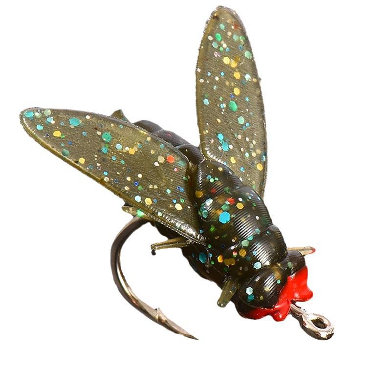 Bionischer Weichfliegenfischhaken: Künstlicher Insektenköder für Bachfischen, Weißfische und Döbel.