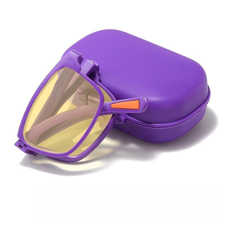 Portable Foldable Night Vision Reading Glasses Ultra-light Anti-blue Light Presbyopia Glasses Neutral Fashion Glasses To +4.0