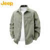 JEEP Men's Denim-Style Long Sleeve Casual Shirt