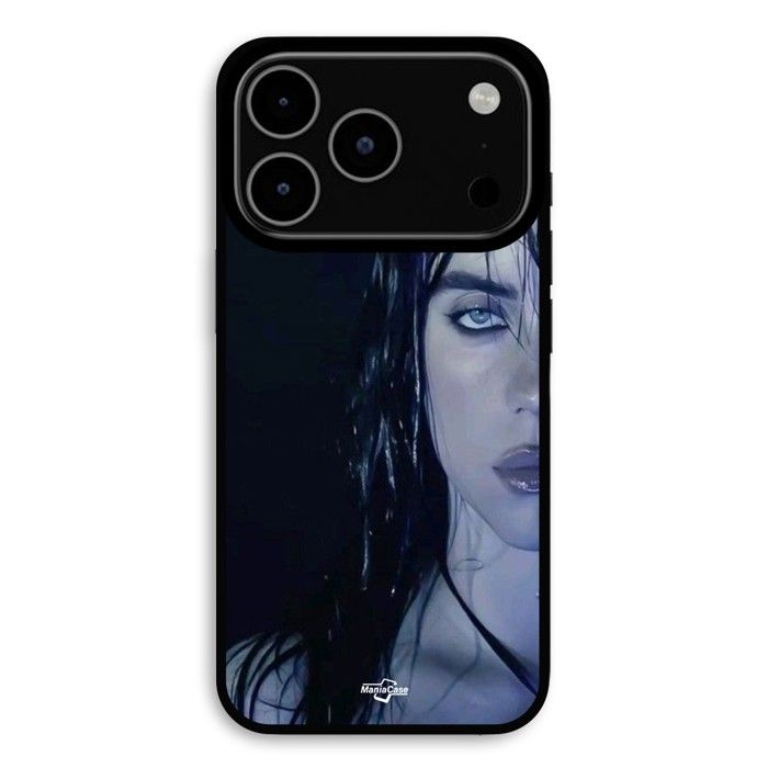 Hülle Für iPhone 17 Pro Billie Eilish Gesicht schwarzer Hintergrund Maniacase schwarz
