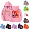 Child Fashion Lightweight Long Sleeve Pullover With Pockets  Print Hoodie