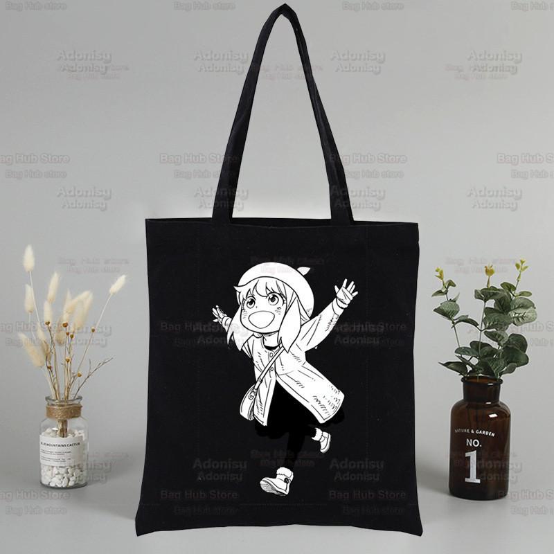 Spy X Family Anime Canvas Tote Bag - Harajuku Style Shoulder Bag for Students & Shopping