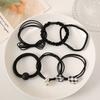 6Pcs Hair Ropes Braided Design Faux Pearls Bow Decor Hair Ties Soft Fabric High Elasticity No Damage Hair Bands Ponytail Holder Hair Accessories