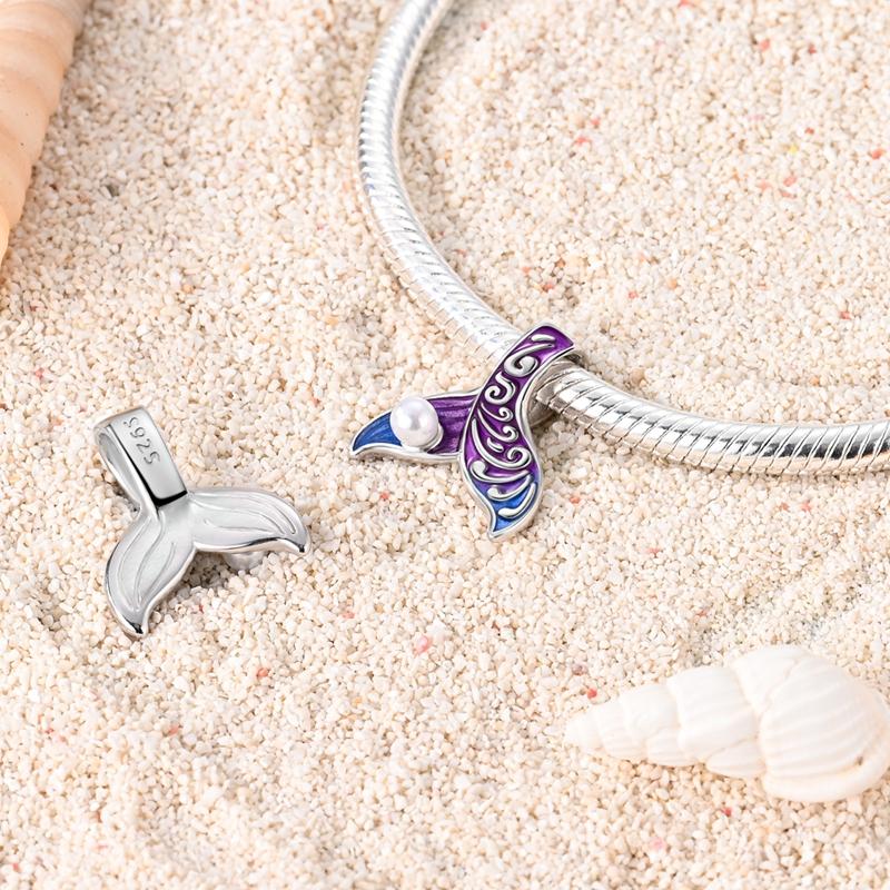 Marine Organism Seriescopper Charms Pendants Fit Original Pandora Bracelet Diy Beads Shell Pearls Conch Moon Star