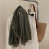 New Pure-Color Cotton Lace Scarf Japanese-Style Simple Thin-Style All-Purpose Shawl Korean Spring and Autumn Women and Men