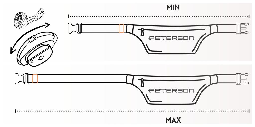 Men's leather hip bag - Peterson