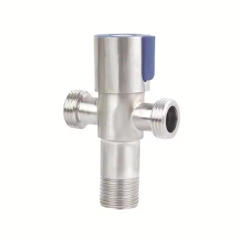 G1/2 stainless steel hot and cold water inlet valve bathroom kitchen sink stop valve toilet connection water pressure regulator