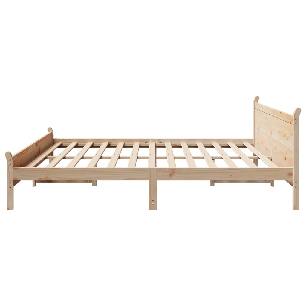 Solid Wood Bed Without Mattress 180x200 Cm Pine Wood