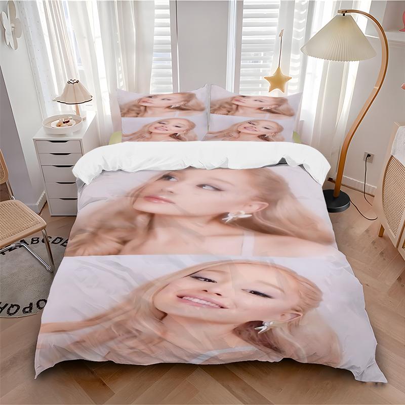 3Pcs Golden Hair Earrings Glow Bedding Sets For All Sizes New 3D Printed Bed Cover Comforter Duvet Cover Pillowcase Bedroom Decoration