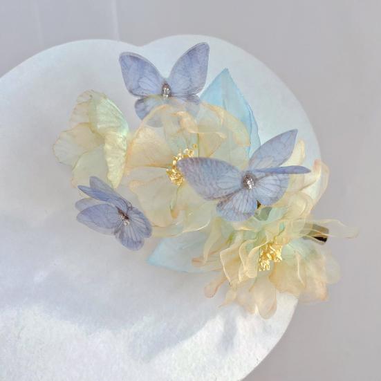 Women Hair Clip Retro Style Butterflies Flower Decor Hair Pins Spring Clip Design Decorative Headdress Hair Accessories