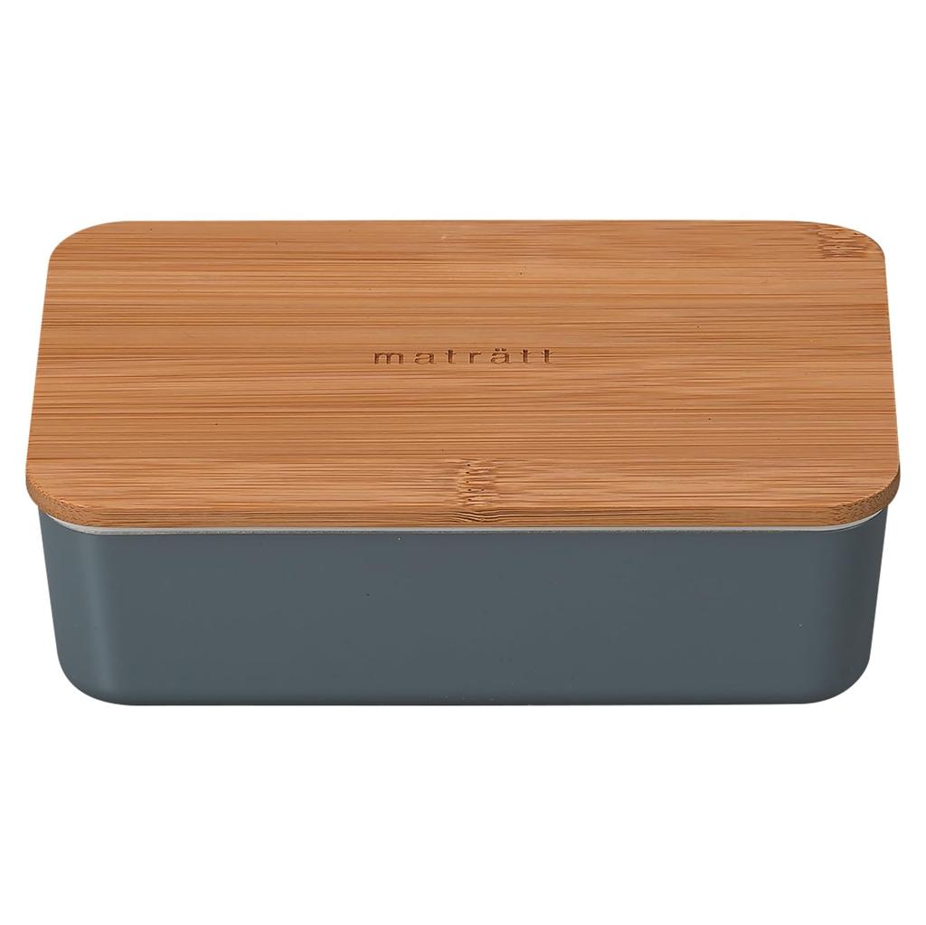 Masakazu Mosle Rectangular Lunch D17 27428 Single-Tier Box, Smoked, Size Approx. W11.2 H5.3