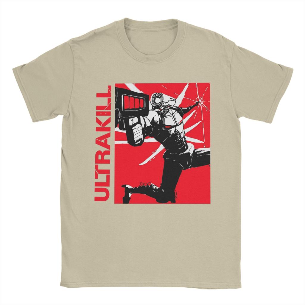 Men's Ultrakill T Shirt  100% Cotton Clothes Amazing Short Sleeve Round Neck Tees Big Size T-Shirts