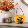 Halloween Trick or Treat Bucket 9.8x5.9 Inch Pumpkin Witch Black Cat Plush Tote