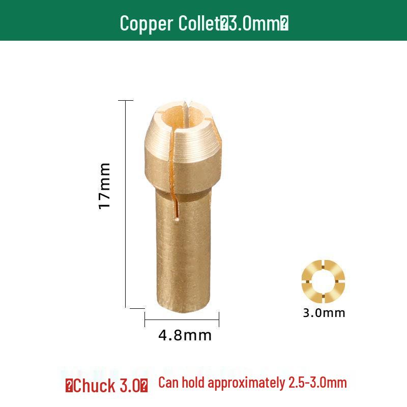 Electric Grinder Accessories: Mini Brass Four-Jaw Chuck, Engraving Chuck, Core Locking Nut Head