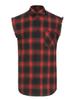 Cross-Border Men's Plaid Sleeveless Shirt with Tassel Design