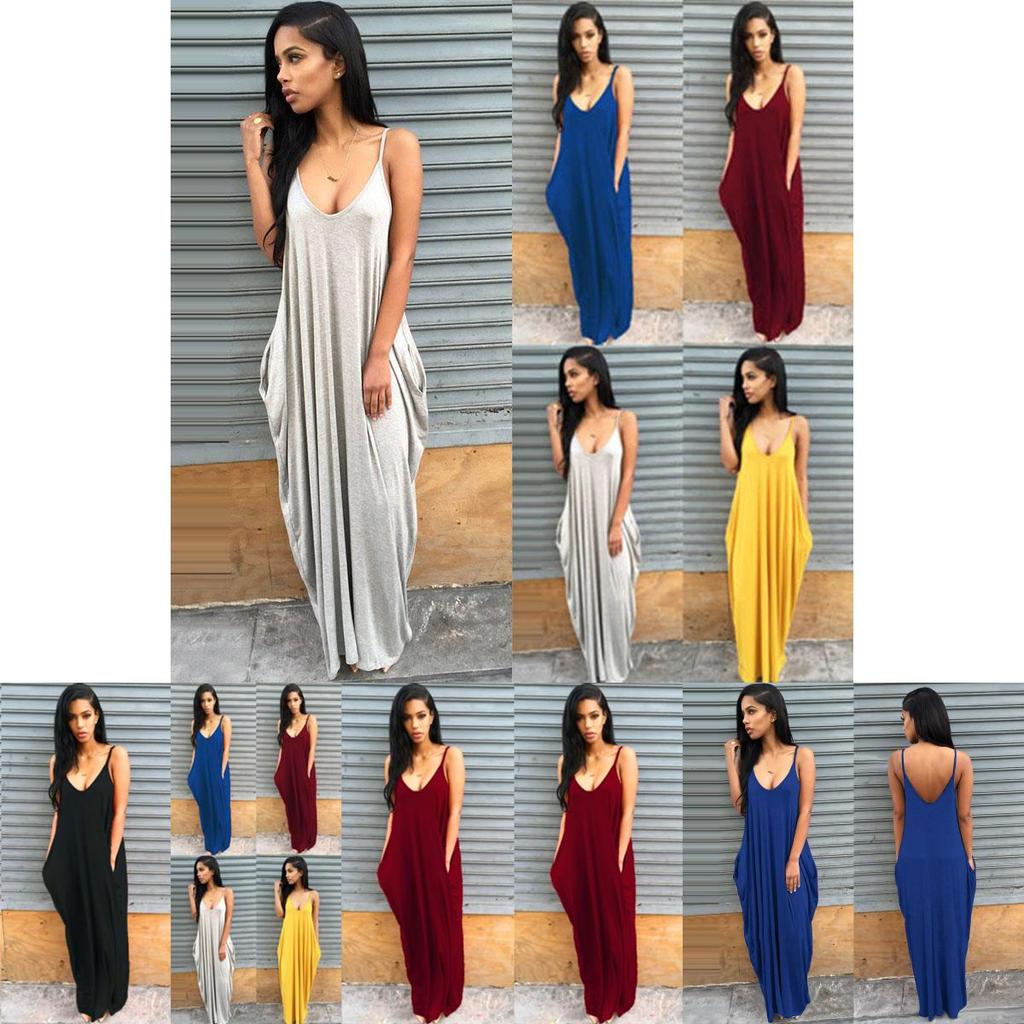 Plus Size Women's Boho Long Maxi Dress For Elegant Beach Holiday Parties