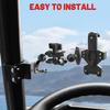 StarknightMT UTV Phone Mount For Pro-Fit Cage 360° Adjustable Aluminum Alloy 8 Claws SXS Phone Mount Heavy Duty Cell Phone Holder For Defender