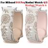 Silikonowy Pasek Pasek Do Xiaomi Mi Band 9 Pro/8 Pro Dwukolorowa Opaska na Nadgarstek z Mniszkiem Bransoletka Do Redmi Watch 4/5/6 Pasek Zamienny