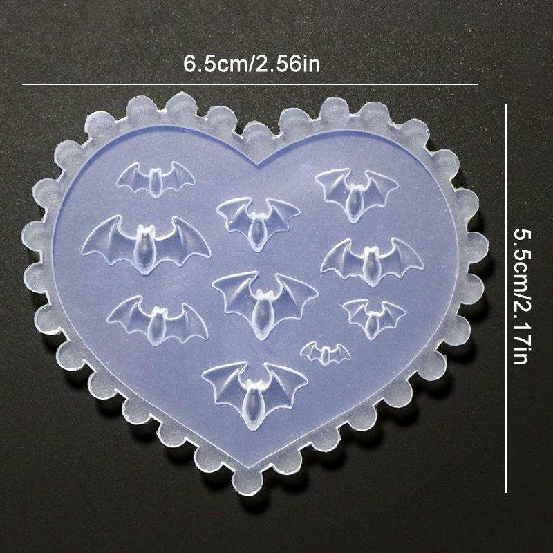 3D Geist Fledermausförmige Form Stanzschablonen UV Gel Polish Kunstform Silikon Schnitzform DIY Design Nagelanhänger Dekorationen