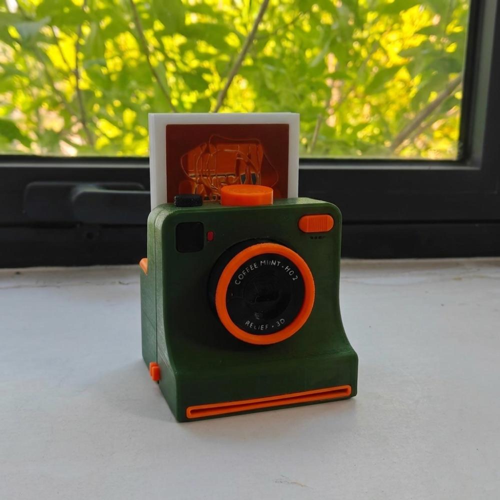 Vintage Look DIY Latte Art Camera Tool Funny Coffee Powder Print Camera Coffee Lovers