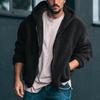 2026 Herren Doppelseitige Arktis-Fleece Kapuzenjacke mit Reißverschluss Winterjacke