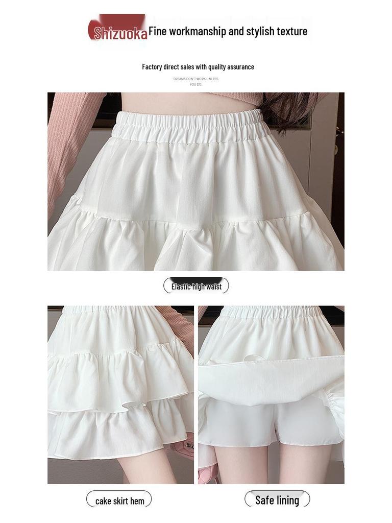 White French A-Line Ruffle Skirt - High Waist, Petite Spring Skirt for Women