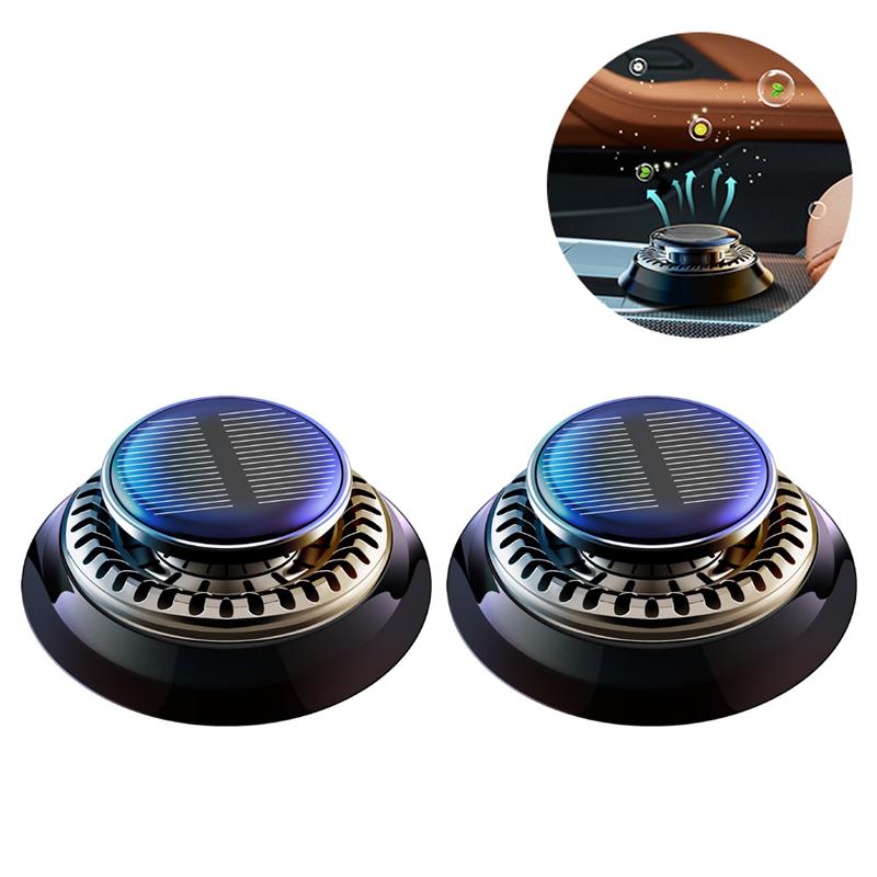 Solar Car Fragrance Diffuser Long Lasting Rotating Car Aromatherapy Car Essential Oils Diffusers Deodorizing Car Interior Parts