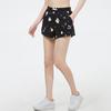 Puma Floral Embroidered Logo Drawstring Mid Waist Loose Print Shorts Women bottoms Black 532045-01