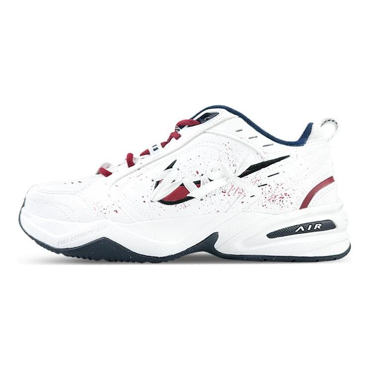 Nike Air Monarch 4 Cushioning Slip Resistant Abrasion Resistant Height Increasing Low Top Chunky Sneakers Unisex 415445-102(Team76-)
