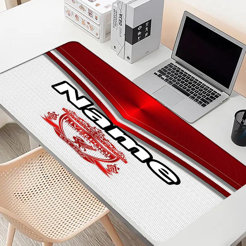 Custom Name Personalized Football team F.C Pattern Mousepad, Laptop PC Desk Mat, Decorative Desk Mat for Home Keyboard Pad Gift
