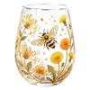Bicchieri da Vino Senza Gambo Colibrì Dipinti a Mano Animali Bicchiere da Vino Senza Gambo Decorativo Mucca delle Highlands Bicchieri di Vetro per Bar di Casa