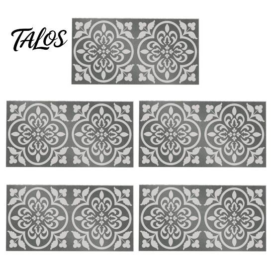 Oil Proof Wall Stickers for Bathroom 5Pcs Vintage Brick Tile Stickers, Waterproof Oil‑Proof Wallpaper, Peel Removable Backsplash Rental &