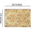 Table Runner and Placemats Set of 6 Gold Placemats for Dining Table Set of 4 Table Runner Luxury Thick Lined Damask Christmas Holiday Lace Beaded
