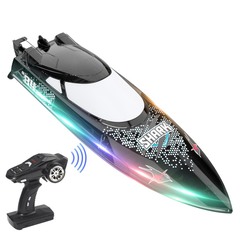 2.4GHz Remote Control Boat 30KM/H High Speed Remote-controlled Speedboat Water Cooling Protection Lo