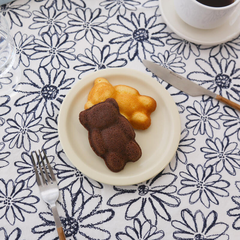 Sketch Cotton Tablecloth Side Tablecloth M (90cmx140cm) Green Drawing