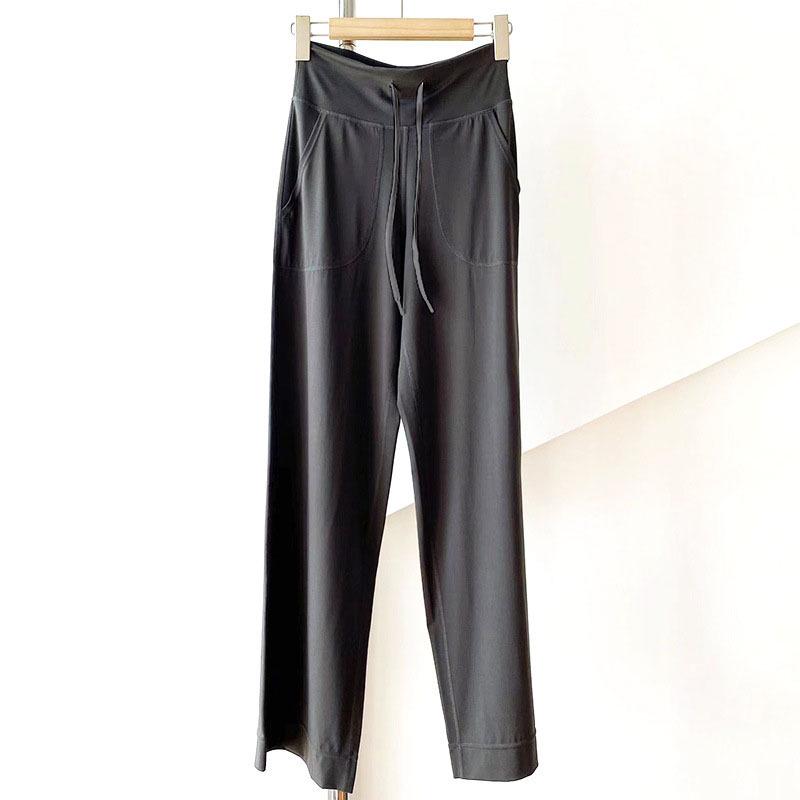 LULU ZGLY Antibakterielle High-Waist Weitbein-Yogahose - Nude-Gefühl, Elastische Fitness- & Lauf-Langhose für Damen im Herbst.