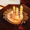 French Retro Lace Glass Jewelry Tray Entryway Storage Tray Candle and Aromatherapy Tray for Living Room Desktop