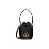 Vlogo Signature Removable Shoulder Strap Drawstring Bucket Bag Women Handbags Black WP0Z44VNL0NO