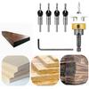 6pcs Woodworking Countersink Drill Bits Set with Hexagonal Shank Simple To Operate for Accurate & Controlled Drilling