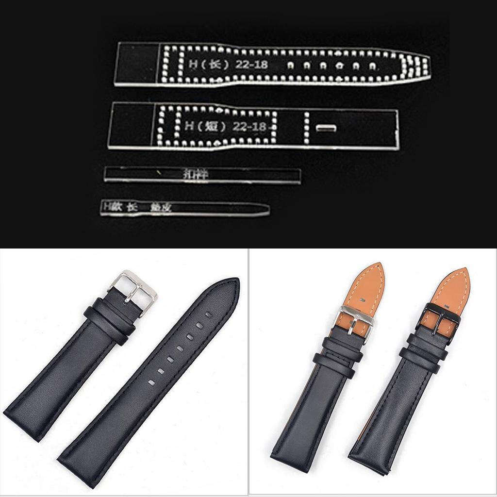 4pcs DIY Leather Crafts Tool - Acrylic Watch Belt Strap Templates Set Men