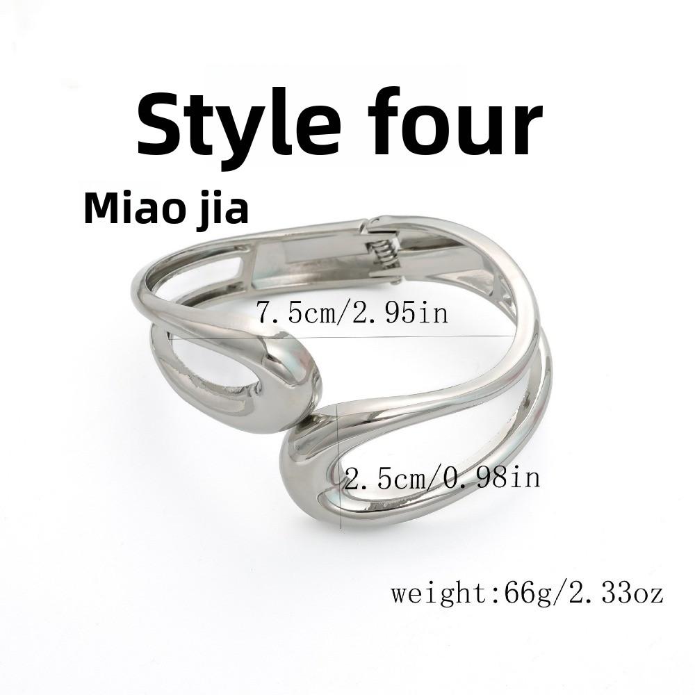 Bracelet INS Minimalist Irregular Wave Jewelry Metal Glossy Bracelet Ladies Jewelry