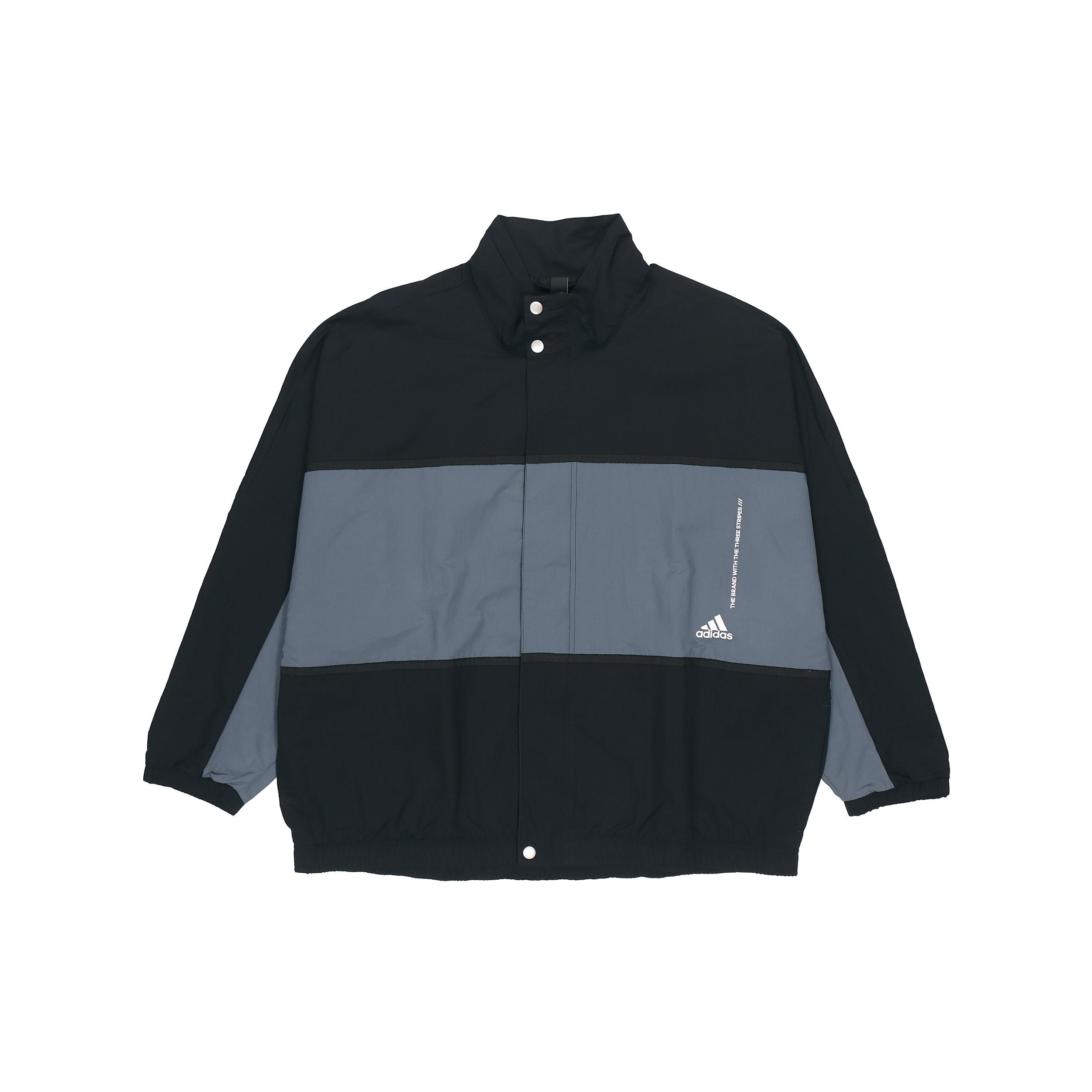 adidas M Wrd Wov Jkt Sports Loose Contrasting Colors Woven Stand Collar Jacket Black Men s GL8673 L