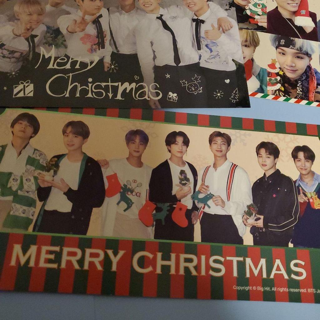 [USED] BTS Official Not for Sale Japan FC Exclusive New Year's Cards Christmas Cards Set of 7