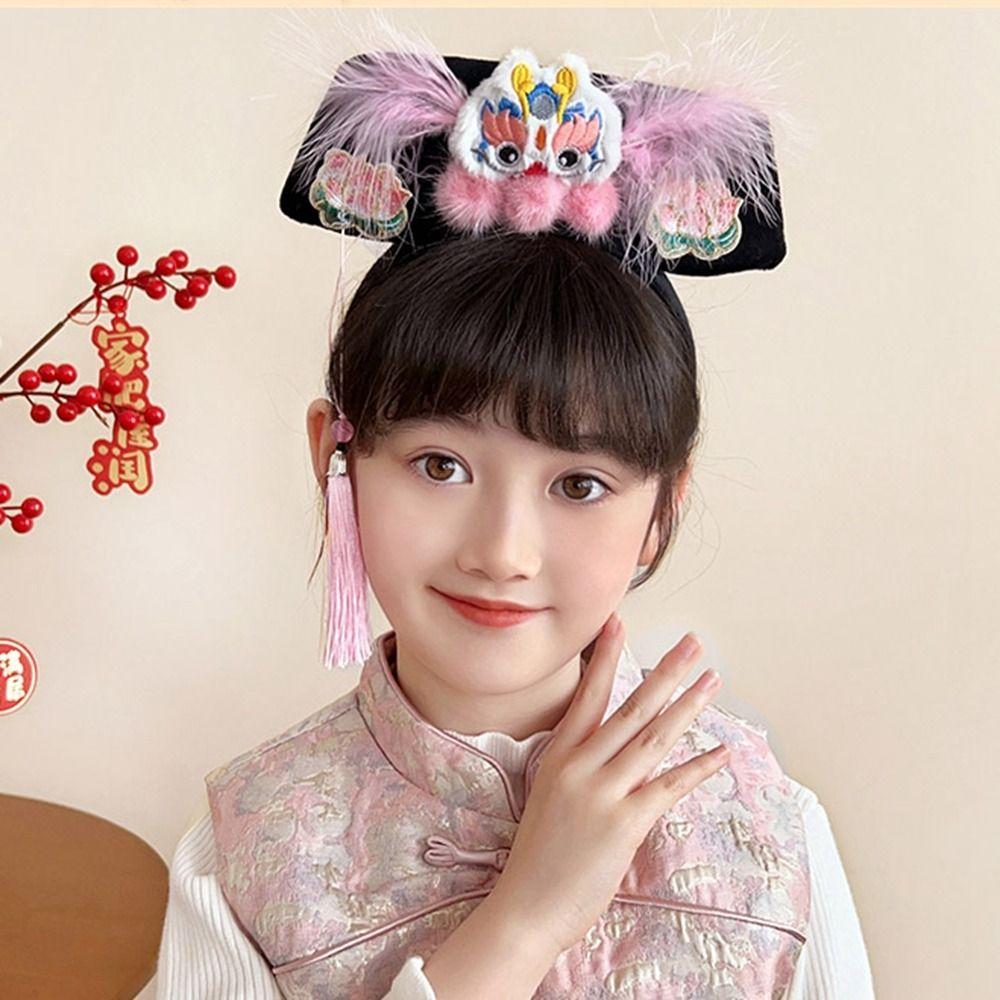 Flower Ancient Style Gege Headband Snake Year Hanfu Headwear  New Year Hair Accessories