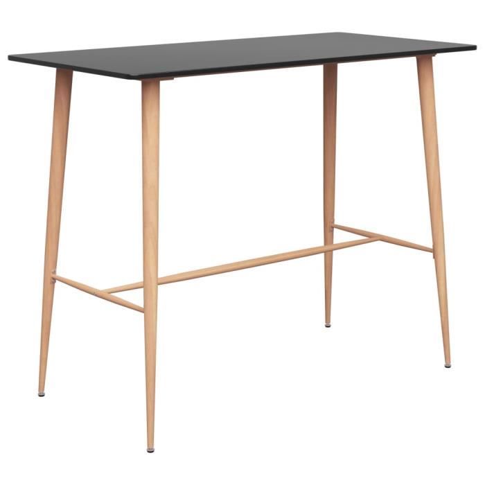 VidaXL Table de bar Noir 120x60x105 cm