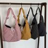 Damen Lässige Große Kapazität Canvas Tragetasche Neue Mode Gepunktete Umhängetasche Vielseitige Pendeltasche