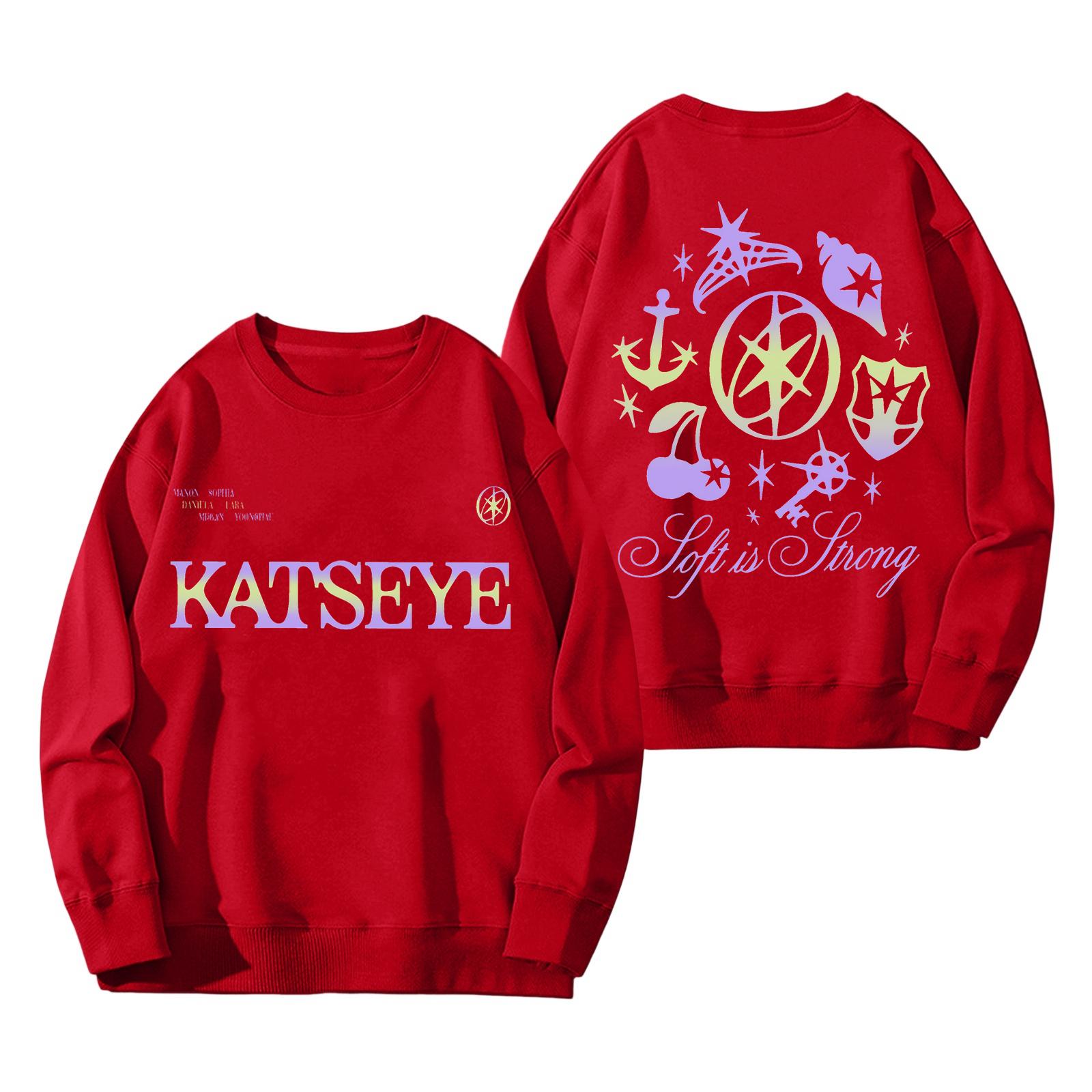 

Женский модный и повседневный свитшот с длинным рукавом, круглым вырезом и принтом L красный